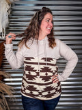 Laredo Aztec Print Lightweight Hoodie - Taupe - Western Wear - Casual - Bronco Western Supply Co.