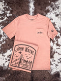 John Wayne Stock & Supply Co. Hooey T-Shirt - Light Brown - Apparel - Bronco Western Supply Co.