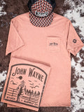 John Wayne Stock & Supply Co. Hooey T-Shirt - Light Brown - Apparel - Bronco Western Supply Co.