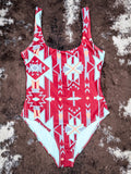 The Ollie Aztec Hooey Swimsuit - Rust