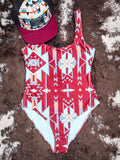 The Ollie Aztec Hooey Swimsuit - Rust