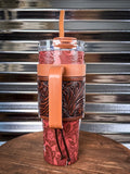 Myra Bag - Wide Wyoming Tumbler in Brown - Travel Mug - Bronco Western Supply Co.