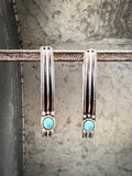 Darla Hoop Earring - Silver/Turquoise - Western Jewelry - Bronco Western Supply Co.