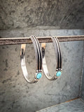 Darla Hoop Earring - Silver/Turquoise - Western Jewelry - Bronco Western Supply Co.