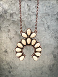 Squash Blossom Chain Necklace - Copper/Natural - Western Jewelry - Bronco Western Supply Co.