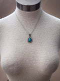 Kayla Pendant Necklace - Teardrop - Western Jewelry - Faux Turquoise - Bronco Western Supply Co.