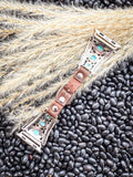 Nellie Western Style Faux Turquoise and Leather Watch Band