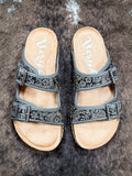 Berry Sandal in Grey - Very G -Western Sandal - Footwear - Bronco Western Supply Co.