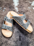 Berry Sandal in Grey - Very G -Western Sandal - Footwear - Bronco Western Supply Co.