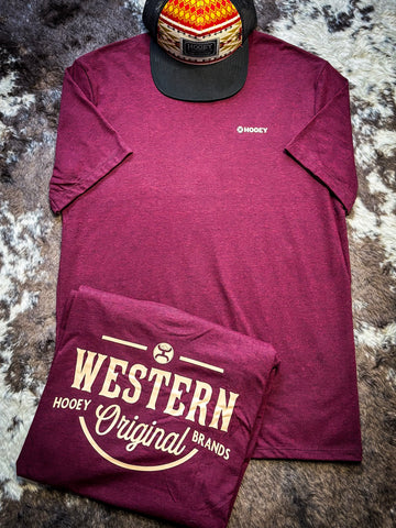 "Western OG" Cranberry Heather Hooey T-Shirt
