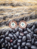 Flourish Flower - Stud Earrings - Natural - Western Earring - Jewelry - Bronco Western Supply Co.