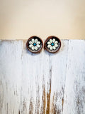 Flourish Flower - Stud Earrings - Natural - Western Earring - Jewelry - Bronco Western Supply Co.