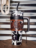 Myra Bag - Wide Wyoming Tumbler in Back and White - Travel Cup - Western - Bronco Western Supply Co.