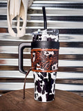 Myra Bag - Wide Wyoming Tumbler in Back and White - Travel Cup - Western - Bronco Western Supply Co.