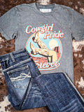 Cowgirl Pride - Graphic Tee - Gray - Apparel - Western Fashion - Bronco Western Supply Co.