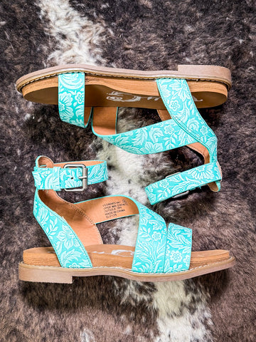 Sylvie - Sandal - Turquoise - Very G - Footwear - Strappy Sandal - Bronco Western Supply Co.