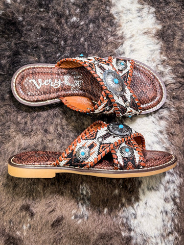 Jungle - Sandal - Brown - Very G - Footwear - Western Fashion - Bronco Western Supply Co.