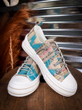 Aman Print Sneaker in Turquoise by Very G