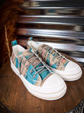 Aman Print Sneaker in Turquoise by Very G