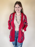 Crimson Canyon Aztec Knit Cardigan