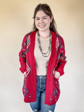 Crimson Canyon Aztec Knit Cardigan