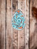 Isela Tooled Teardrop Dangle Earrings