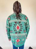 Jade Horizon Aztec Knit Cardigan