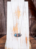 Solana Western Stone Drop Trio Necklace