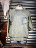 Rustler Acid Washed Pullover - Ash Jade - Outerwear - Bronco Western Supply Co.