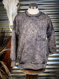 Rustler Acid Washed Pullover - Ash Black - Outerwear - Bronco Western Supply Co.