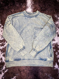 Rustler Acid Washed Pullover - Ash Jade - Outerwear - Bronco Western Supply Co.