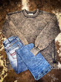 Rustler Acid Washed Pullover - Ash Black - Outerwear - Bronco Western Supply Co.