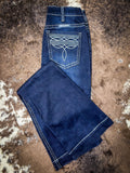 Cowgirl Tuff Boot Stich Trouser Jeans - Dark Wash - Equestrian Wear - Bronco Western Supply Co.