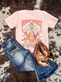 Retro Howdy Honey Graphic Tee - Light Pink - Western Fashion - Tee - Bronco Western Supply Co.