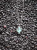 Tessa Cactus Necklace - Turquoise - Western Jewelry - Necklace - Bronco Western Supply Co.