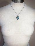 Tessa Cactus Necklace - Turquoise - Western Jewelry - Necklace - Bronco Western Supply Co.