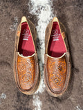 Tia Twisted X Slip - On Loafer - Chocolate Bomber & Tooled Brown