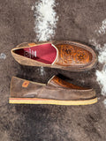 Tia Twisted X Slip - On Loafer - Chocolate Bomber & Tooled Brown