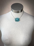 Jane Pendant Chain Necklace - Faux Turquoise - Western Jewelry - Bronco Western Supply Co.