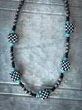 Byrdie Navajo Style Pearl Necklace - Punchy Western - Bronco Western Supply Co.