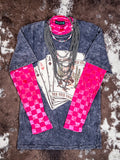 You Da Bomb Mesh Top - Pink -Sterling Kreek - Western Fashion - Bronco Western Supply Co.