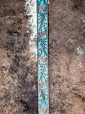 Myra Bag - Turquoise Hand Tooled Leather Belt