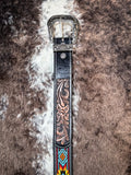 Myra Bag - Polychrome Hand Tooled Seed Bead Belt