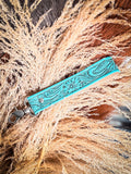 Myra Bag - Blooming Meadows Key Fob in Turquoise - Western Accessory - Bronco Western Supply Co.