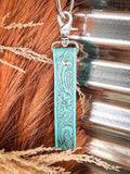 Myra Bag - Blooming Meadows Key Fob in Turquoise - Western Accessory - Bronco Western Supply Co.