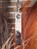 Myra Bag - Concho Delight Key Fob in Black & White - Western Accessory - Bronco Western Supply Co.