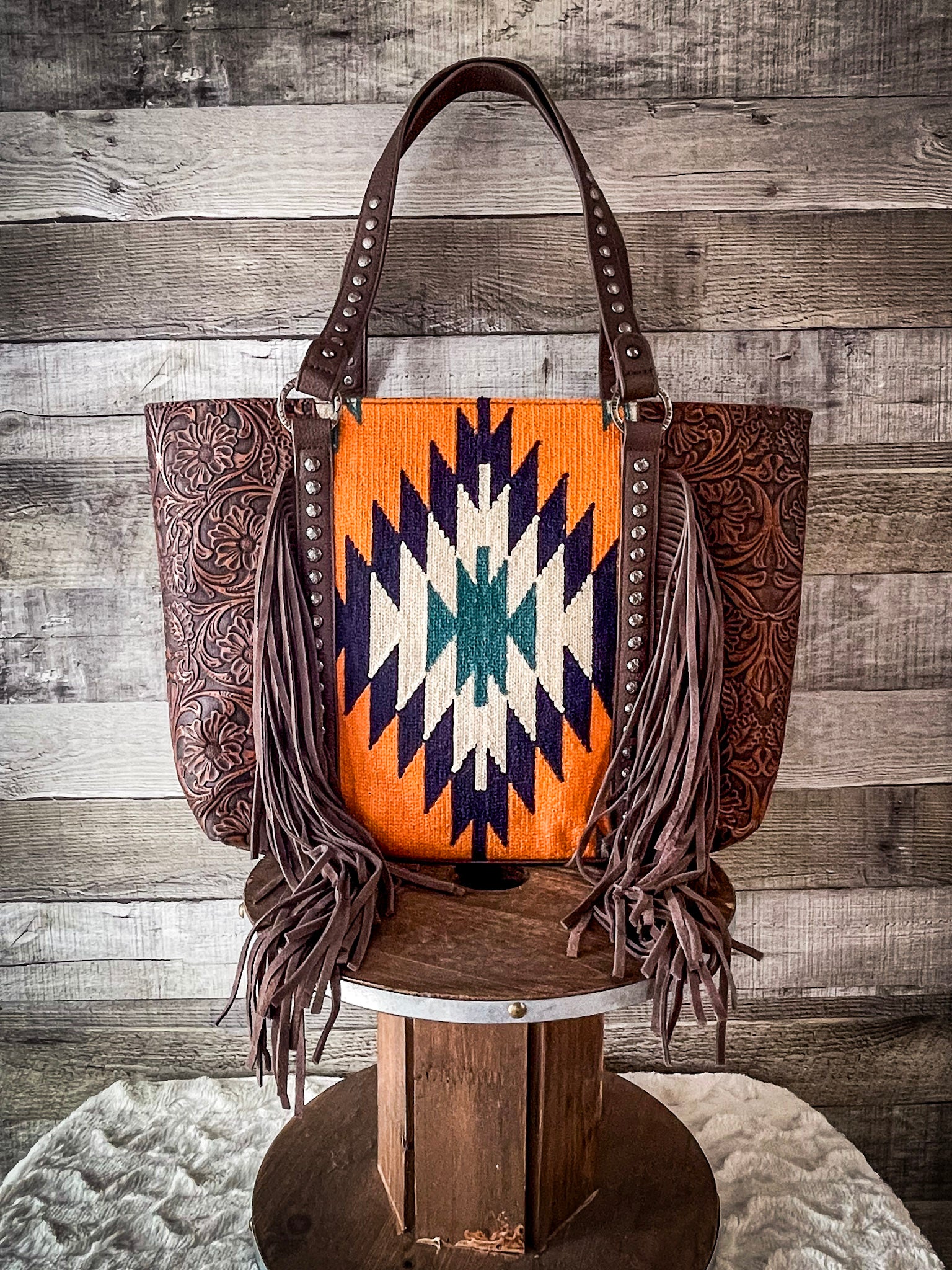 Trinity Ranch ￼￼Concealed ￼Western Boho Crossbody Cowhide Shoulder Tote Bag  | eBay
