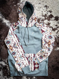 Summit Hooey Ladies Hoodie - Blue/Burgundy