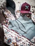 Summit Hooey Ladies Hoodie - Blue/Burgundy