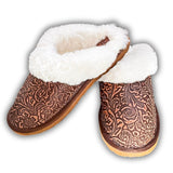 Myra Bag - Classic Lined Brown Leather Slippers